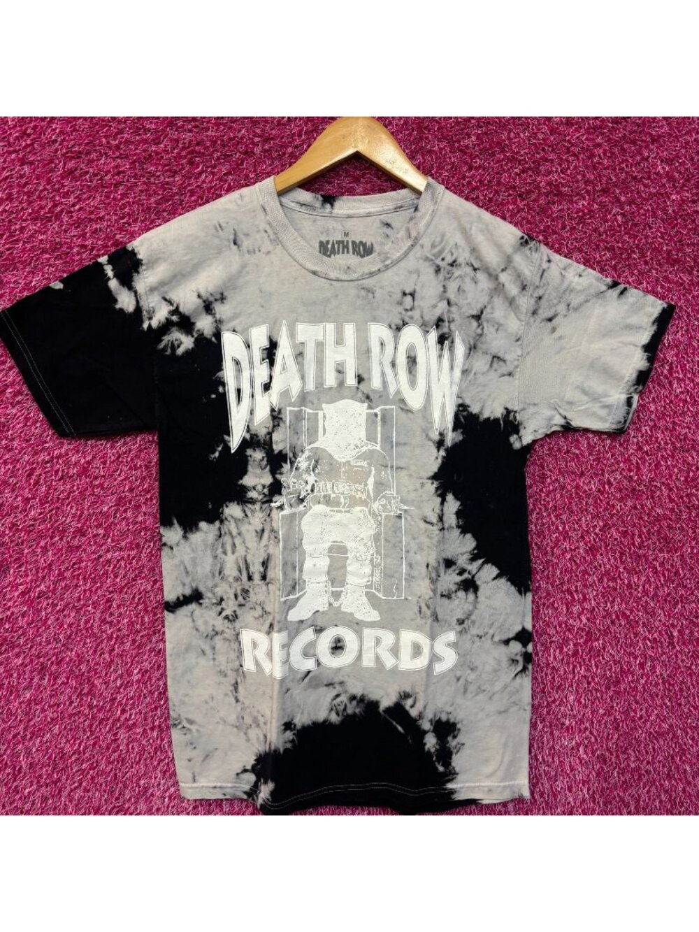 Death Row Records Electric Chair tiedye rap Tshirt medium